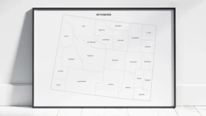 Wyoming Counties Map Printable, Blank & Labeled