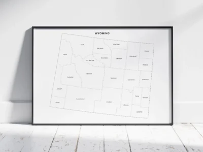 Wyoming Counties Map Printable, Blank & Labeled