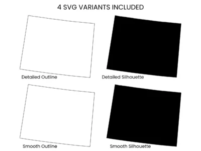 Wyoming SVG Bundle, State Cut Files, SVG DXF EPS PNG