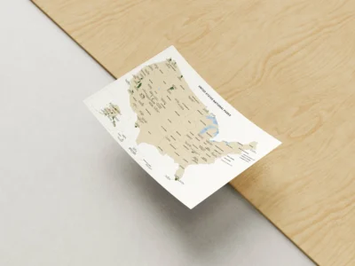 USA National Parks Map Printable, All 63 National Parks with Boundaries & Names
