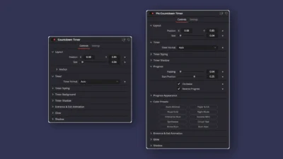 DaVinci Resolve Countdown & Count Up Timer Templates Pack | Circular, Pie & Lower Thirds
