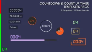 DaVinci Resolve Countdown & Count Up Timer Templates Pack | Circular, Pie & Lower Thirds