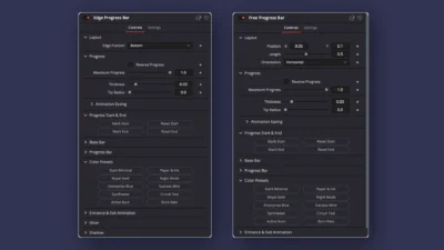 DaVinci Resolve Progress Bar & Loading Bar Animation Templates Pack